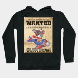 Funny Cute Boston Terrier Wanted Poster Hoodie